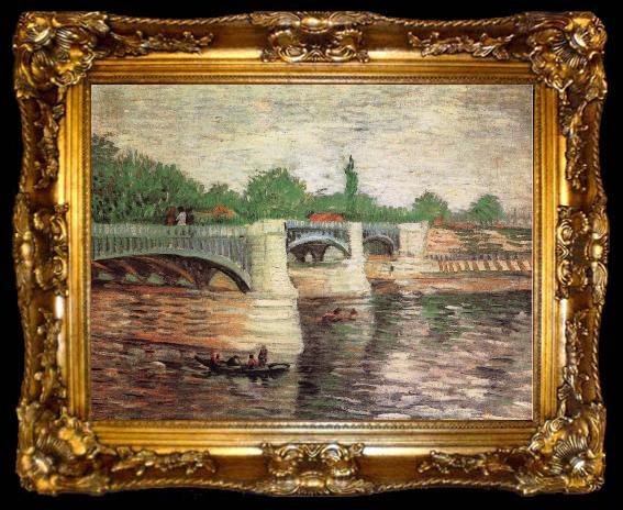 framed  Vincent Van Gogh Pont de la Grande Jatte, ta009-2